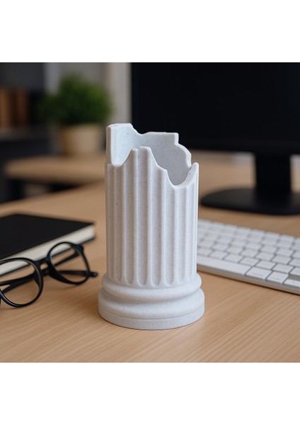 Mermer Görünümlü Kalemlik – Dekoratif Masaüstü Düzenleyici fiyatları