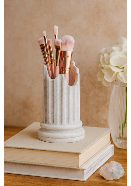 Mermer Görünümlü Kalemlik – Dekoratif Masaüstü Düzenleyici fırsatları