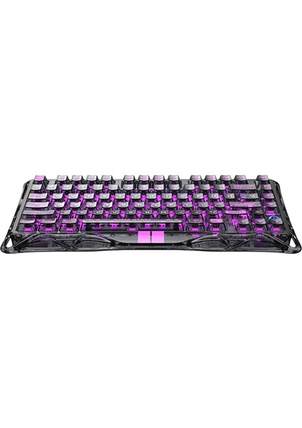 Mercury V75 Lite He Hall Effect Manyetik Switch Gaming Klavye, Hot-Swappable, Rapid Trigger, 8000Hz, 0.25MS Ultra Düşük Gecikme, Kablolu, Rgb Işıklı, Ingilizce Q, Transparent Black fiyatları