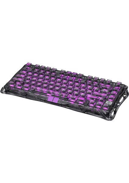 Mercury V75 Lite He Hall Effect Manyetik Switch Gaming Klavye, Hot-Swappable, Rapid Trigger, 8000Hz, 0.25MS Ultra Düşük Gecikme, Kablolu, Rgb Işıklı, Ingilizce Q, Transparent Black modelleri