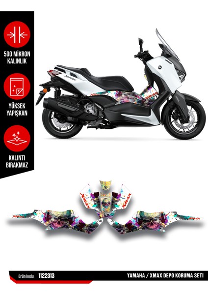 Yamaha Xmax Koruma Sticker Seti 24-25 Parlak