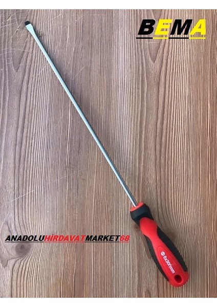 6*300MM Crv Uzun Kalın Uçlu Düz Tornavida Mıknatıs Uçlu 41CM