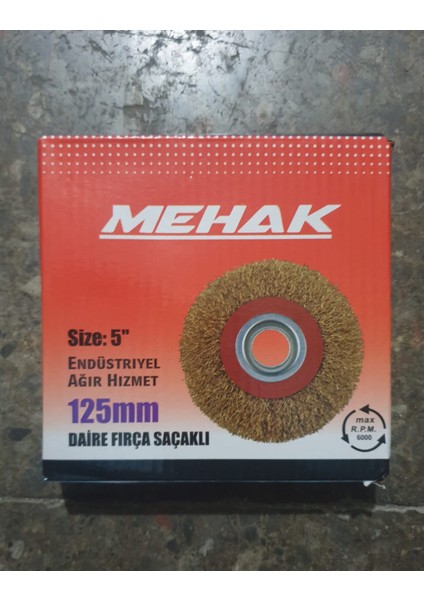 Saçaklı Dairesel Tel Fırça 125MM