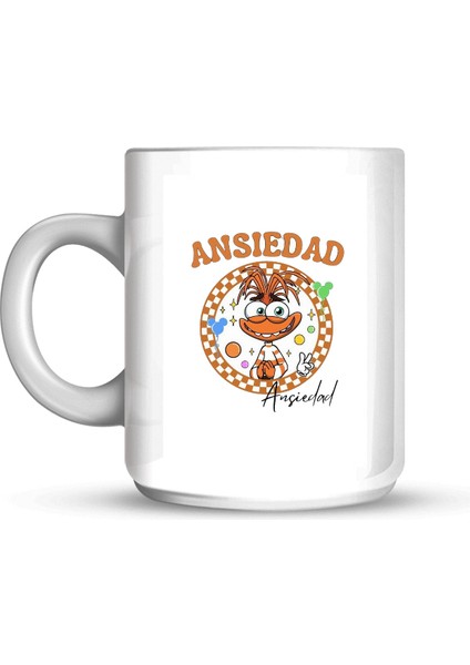 Özel Tasarım Beyaz Ansiedad Tersyüz Kupa – Kaygıların Kahveyle Çözülür! modelleri
