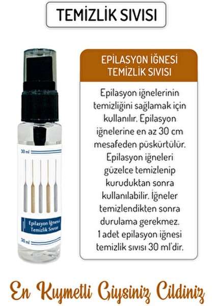 K4 Altın Epilasyon İğnesi 10'lu K4 Gold İğne