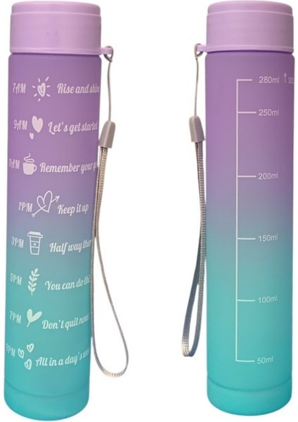Mor, 3’lü Set - Sticker’lı Pipetli Matara Seti - 2000ML,900ML,300ML indirimleri