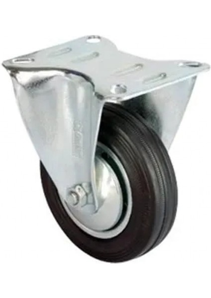 Servis Tekeri - Tablalı Siyah Sabit - Çap 150 mm