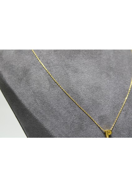 14 Ayar Altın P Harfi Kolye Zinciriyle Beraber fiyatları