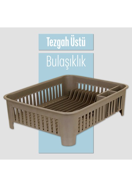 Çok Amaçlı Plastik Bulaşıklık Tabaklık, Kaşıklık, Bardaklık Tezgah Üstü Bulaşık Kurutma Toprak fırsatları