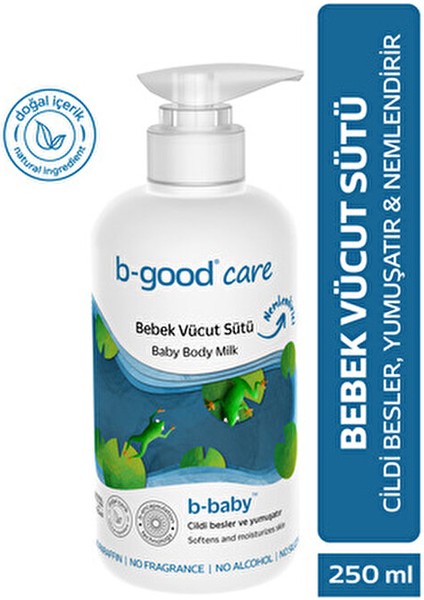 Bebek Vücut Sütü Nemlendirici Etki 250 ml Amino Asit Kompleksi ile Zenginleştirilmiş indirimleri