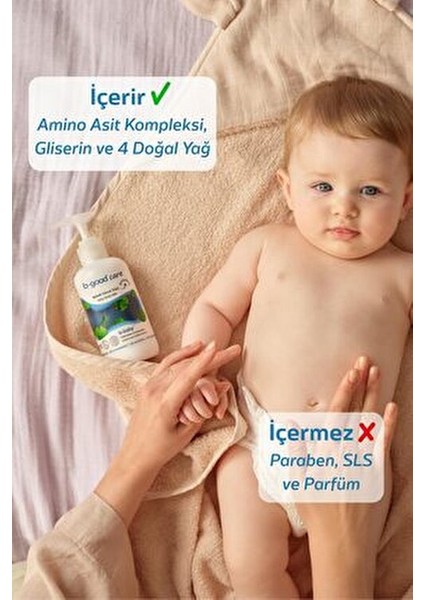 Bebek Vücut Sütü Nemlendirici Etki 250 ml Amino Asit Kompleksi ile Zenginleştirilmiş