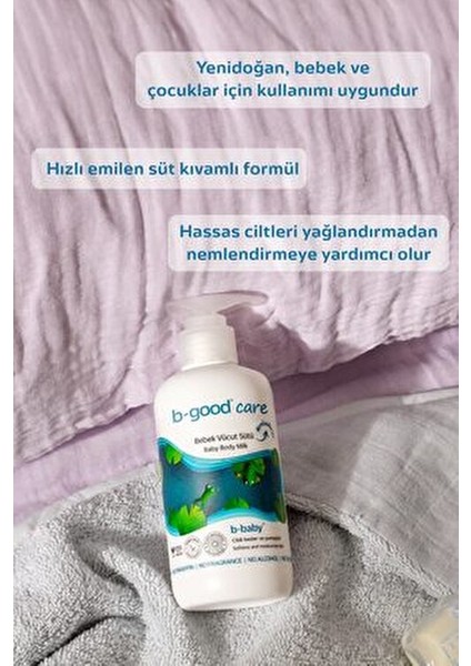 Bebek Vücut Sütü Nemlendirici Etki 250 ml Amino Asit Kompleksi ile Zenginleştirilmiş