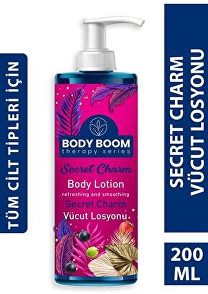 Body Boom Secret Charm Vücut Losyonu Yoğun Nemlendirici Etki 200 ML Tüm Cilt Tipleri İçin modelleri