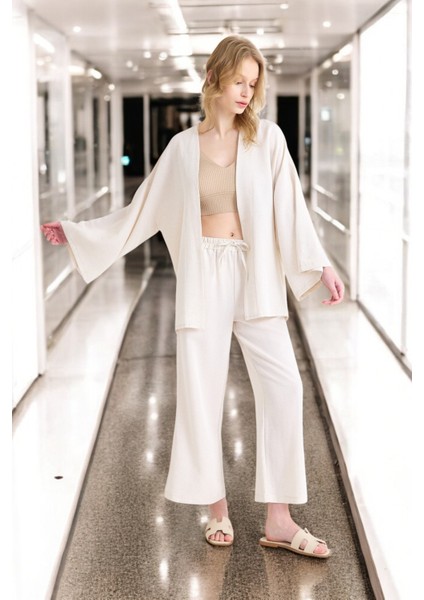 Yazlık Salaş Kimono Keten Takım indirimleri