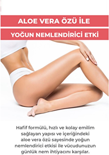 Aloe Vera Vücut Losyonu Yoğun Nemlendirme Etkisiyle 200 ml Tüm Cilt Tiplerine Uygun indirimleri
