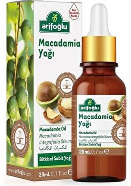 Macadamia Yağı 20 ml Doğal İçeriklerle Zenginleştirilmiş Cilt Bakım Yağı modelleri