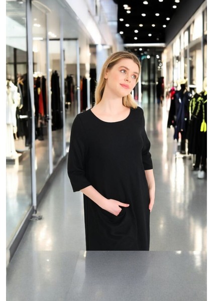 Yazlık Tasarım Şık Keten Elbise