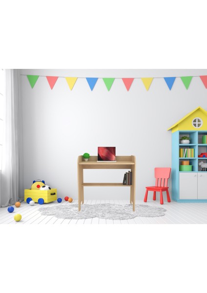 Mini Çalışma Masası – Kompakt Laptop ve Öğrenci Masası, Ahşap Görünümlü, Ergonomik Tasarım