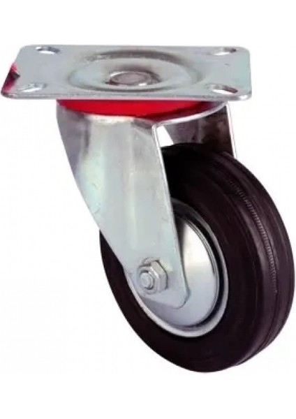 Servis Tekeri - Tablalı Siyah Döner - Çap 100 mm