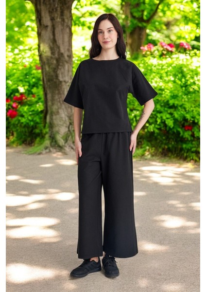 Yazlık Kısa Kol Alt Üst Ikili Keten Takım