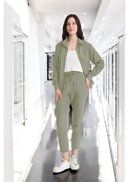 Yazlık Rahat Şık Alt Üst Keten Takım