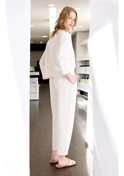 Yazlık Uzun Kol Bluz Pantolon Ikili Keten Takım modelleri