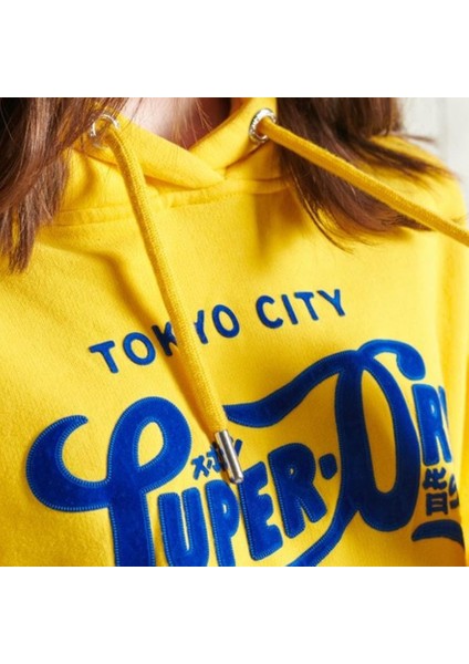 Sweatshirt, Kapüşonlu Sweatshirt, Sınırlı Sayıda Grafik Büyük Boy Kapüşonlu Sweatshirt, Sarı- Lacivert Sweatshirt indirimleri