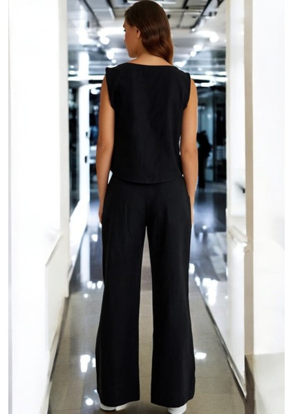 Yazlık Alt Üst Kolsuz Keten Takım fiyatları