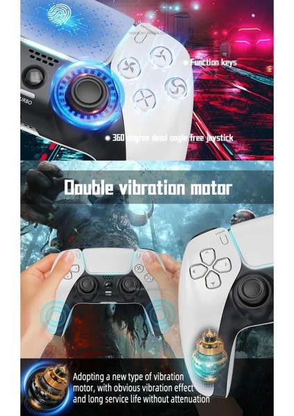P4 Plus Bluetooth Titreşimli Ps4/ps5 Uyumlu Pc Telefon Joystick Kablosuz Oyun Kolu - Lisinya