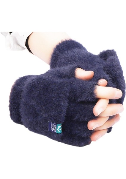 Isıtıcı Peluş Parmak Aralıklı Katlanır Eldiven (Yurt Dışından)