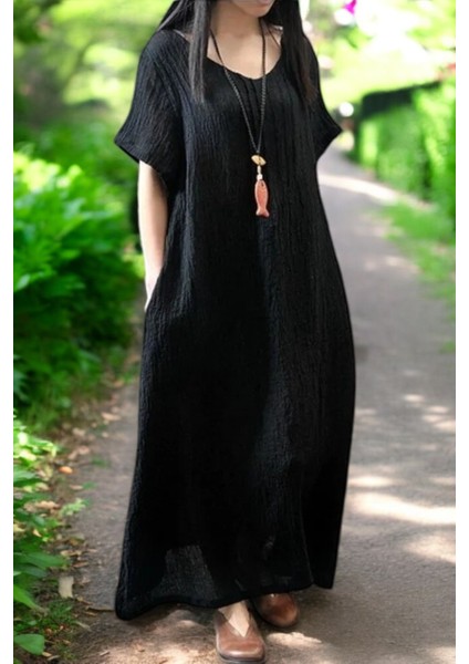 Keten Yazlık Rahat Elbise fiyatları