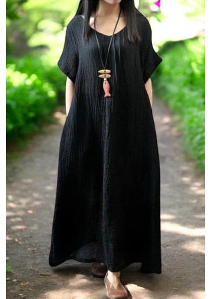 Keten Yazlık Rahat Elbise modelleri