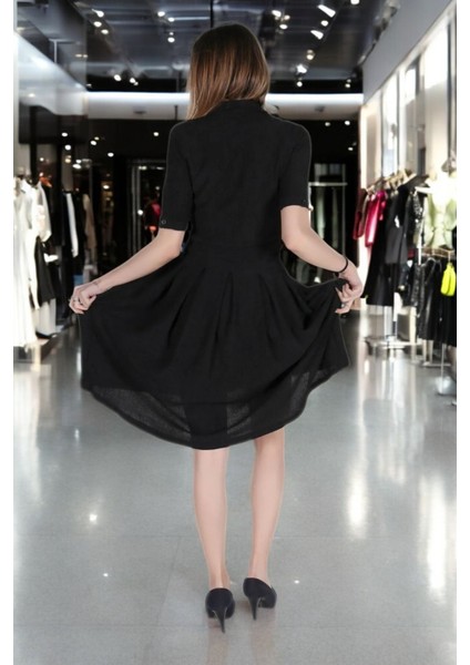 Yazlık Rahat Keten Ofis Elbisesi modelleri