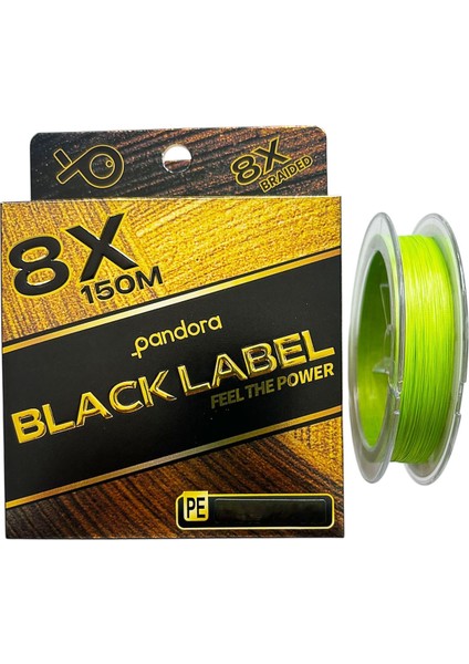 Black Label 8x 150M Green Ip - Örgü Misina 0,26MM 16,5 kg