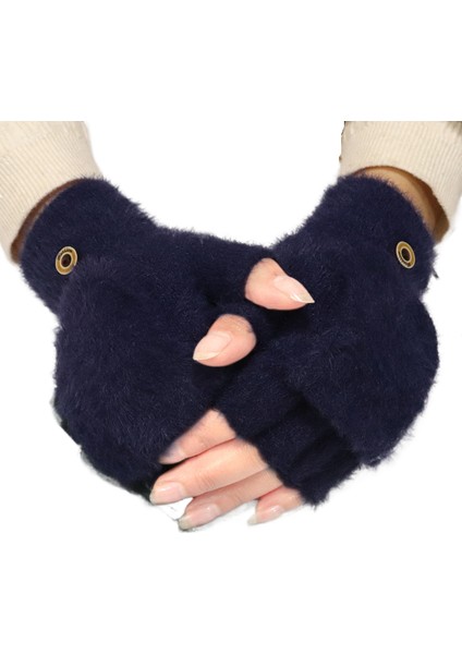 Isıtıcı Peluş Parmak Aralıklı Katlanır Eldiven (Yurt Dışından)