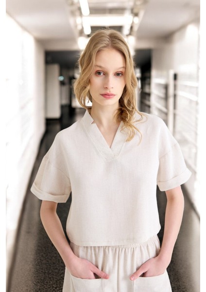 Yazlık Şortlu Ikili Keten Takım indirimleri