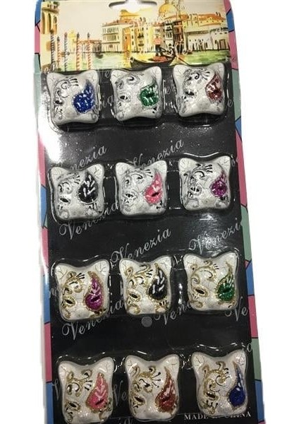 Kedi Mask Magnet Seti 12 Adet modelleri