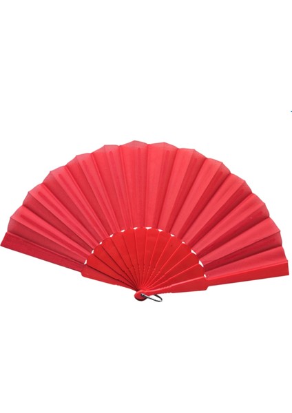 Plastik Kumaş Yelpaze 12'li Kırmızı ( Lisinya )