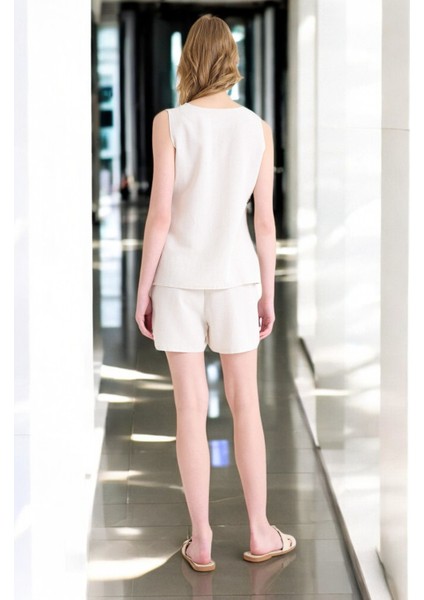 Yazlık Kolsuz Şortlu Keten Takım fiyatları