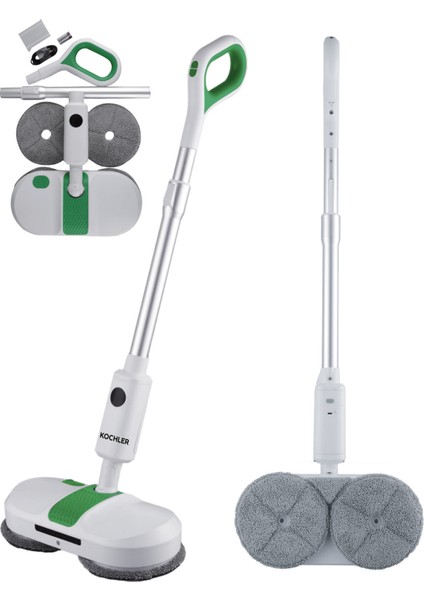 Kablosuz Elektrikli Mop T35 – Şarjlı Sessiz Elektrikli Paspas, Yıkanabilir Pedli (260 ml Su Hazneli)