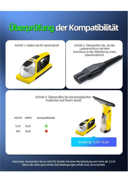 Karcher Pencere Süpürgesi Wv1 Ab Fişi Için Şarj Kablosu Şarj Cihazı (Yurt Dışından) modelleri