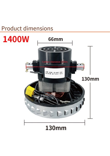 1400W Vakum Motoru 130MM (Yurt Dışından) fırsatları