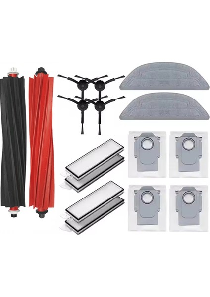 Roborock Için 16 Parça Vakum Fırçası Filtre Toz Torbası Paspas Bezi Seti (Yurt Dışından)