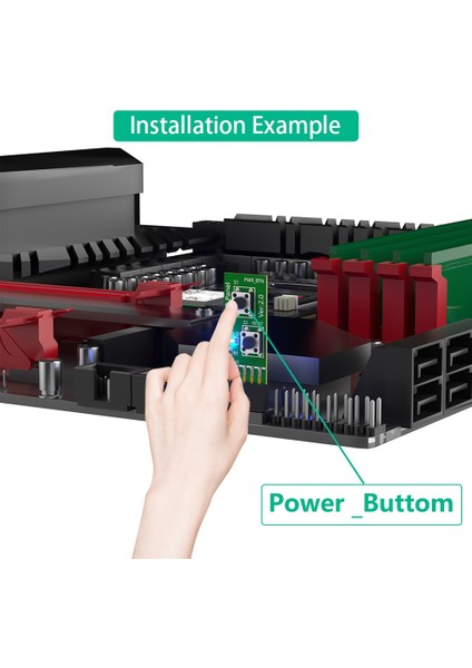 Masaüstü Bilgisayar Anakartı Için 2x5 Pin Sıfırlama/açma/kapama Anahtar Kartı Adaptörü (Yurt Dışından) indirimleri