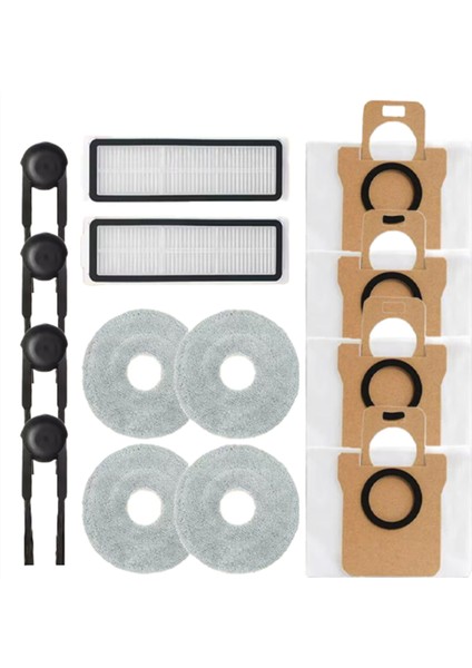 Xiaomi Mijia M40S/OV31C Elektrikli Süpürge Için Yedek Aksesuar Seti - Paspas Bezi, Toz Torbası, Yan Fırça, Vakum Filtreleri (Yurt Dışından)