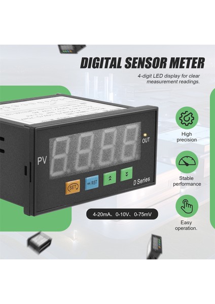 Mypin Dijital Sensör Ölçer Çok Işlevli Akıllı LED Ekran 0-75MV/4-20MA/0-10V Giriş (Yurt Dışından) fırsatları