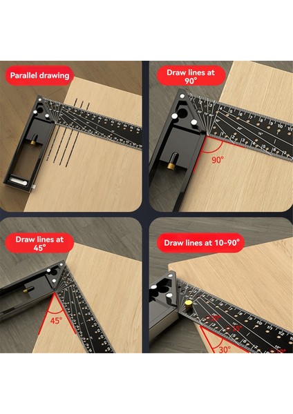 40 cm Hassas Işaretleme Dik Açı Cetveli 45/90 Derece Delik Açı Cetveli Endüstriyel Çizici Işaretleme Açı Ölçer Ağaç Işleme (Yurt Dışından) fırsatları