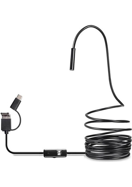Otg Android Telefon Için USB Endoskop Tip C Boroskop 7mm Muayene Yılan Kamerası, 3,5 M Yumuşak Kablo (Yurt Dışından)
