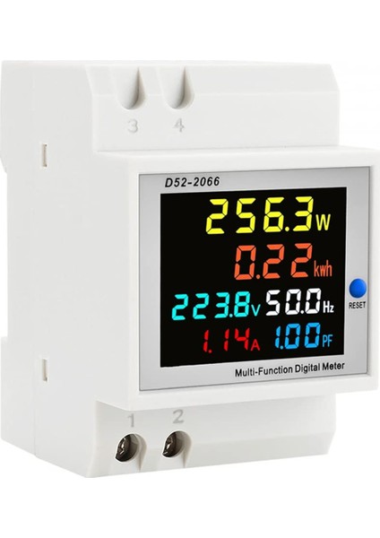 Dijital Tek Fazlı Enerji Ölçer Test Cihazı Güç Kullanım Monitörü AC110V 40V-300V100A Frekans Güç Faktörü Ölçer Multimetre (Yurt Dışından)
