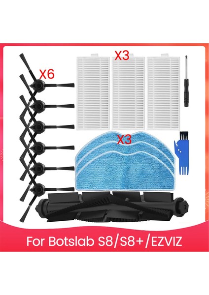 360 Botslab S8/s8+ Robot Süpürge Için Yedek Parça Kiti (Yurt Dışından)